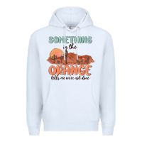 White something in the orange Premium Hoodie - MaliasSmallBusiness