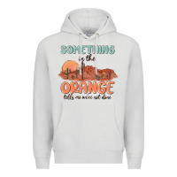 Dove Grey something in the orange Premium Hoodie - MaliasSmallBusiness