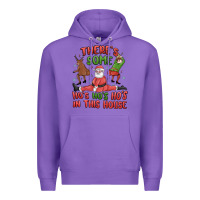 Purple there's some ho's ho's ho's in this house Premium Hoodie - MaliasSmallBusiness