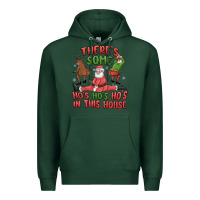Sports Green there's some ho's ho's ho's in this house Premium Hoodie - MaliasSmallBusiness