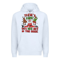 White there's some ho's ho's ho's in this house Premium Hoodie - MaliasSmallBusiness