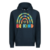 Navy be kind autism Premium Hoodie - MaliasSmallBusiness