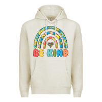 Oatmeal Heather be kind autism Premium Hoodie - MaliasSmallBusiness