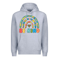 Heather Grey be kind autism Premium Hoodie - MaliasSmallBusiness