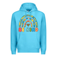 Ocean Blue be kind autism Premium Hoodie - MaliasSmallBusiness