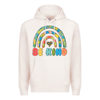 Pale Pink be kind autism Premium Hoodie - MaliasSmallBusiness