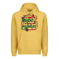 Antique Gold a thrill of hope the weary world rejoices Premium Hoodie - MaliasSmallBusiness