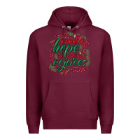 Burgundy a thrill of hope the weary world rejoices Premium Hoodie - MaliasSmallBusiness