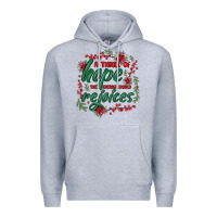 Heather Grey a thrill of hope the weary world rejoices Premium Hoodie - MaliasSmallBusiness