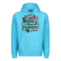 Ocean Blue a thrill of hope the weary world rejoices Premium Hoodie - MaliasSmallBusiness