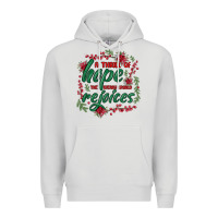 Dove Grey a thrill of hope the weary world rejoices Premium Hoodie - MaliasSmallBusiness