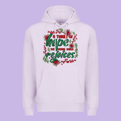 Premium Hoodie a thrill of hope the weary world rejoices