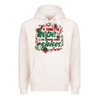 Pale Pink a thrill of hope the weary world rejoices Premium Hoodie - MaliasSmallBusiness