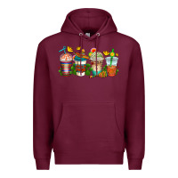 Burgundy cinco de mayo coffee cups Premium Hoodie - AdoDesignShop