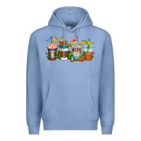 Colony Blue cinco de mayo coffee cups Premium Hoodie - AdoDesignShop