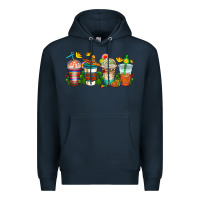 Navy cinco de mayo coffee cups Premium Hoodie - AdoDesignShop