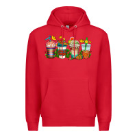 Red cinco de mayo coffee cups Premium Hoodie - AdoDesignShop