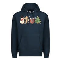 Navy christmas gingerbread cookies Premium Hoodie - MaliasSmallBusiness
