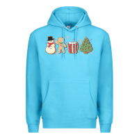 Ocean Blue christmas gingerbread cookies Premium Hoodie - MaliasSmallBusiness