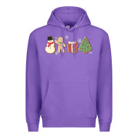 Purple christmas gingerbread cookies Premium Hoodie - MaliasSmallBusiness