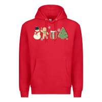 Red christmas gingerbread cookies Premium Hoodie - MaliasSmallBusiness