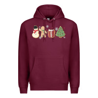 Burgundy christmas gingerbread cookies Premium Hoodie - MaliasSmallBusiness