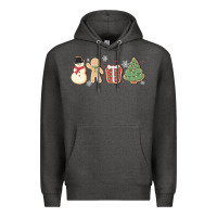 Charcoal Heather christmas gingerbread cookies Premium Hoodie - MaliasSmallBusiness