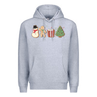 Heather Grey christmas gingerbread cookies Premium Hoodie - MaliasSmallBusiness