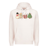 Pale Pink christmas gingerbread cookies Premium Hoodie - MaliasSmallBusiness