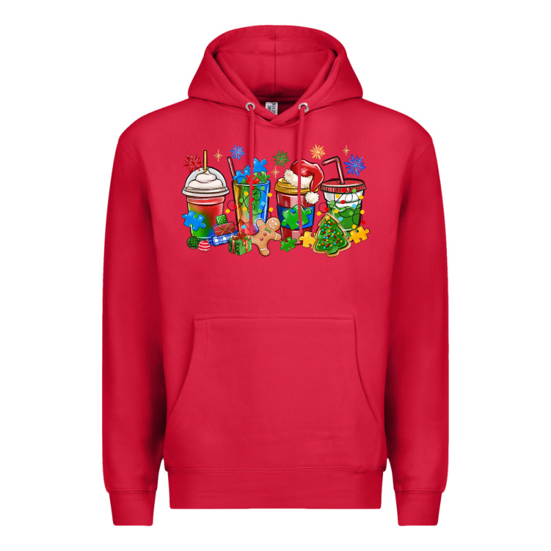 Autism Awareness Christmas Coffee Premium Hoodie by MaliasSmallBusiness | Teevron