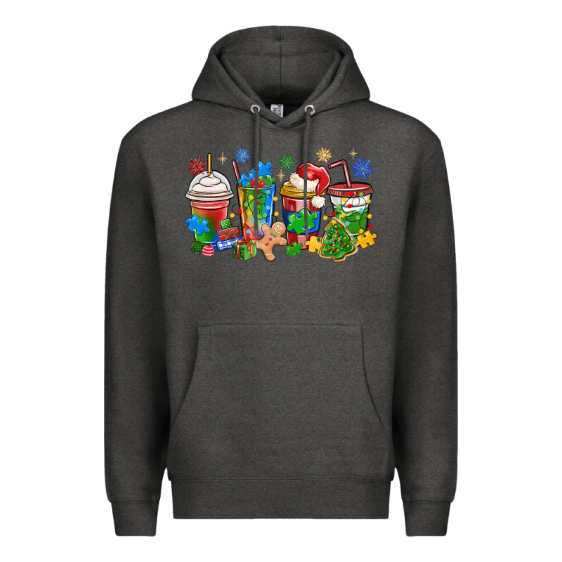 Autism Awareness Christmas Coffee Premium Hoodie by MaliasSmallBusiness | Teevron