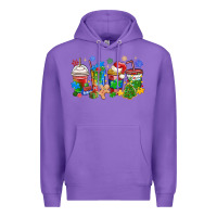 Purple autism awareness christmas coffee Premium Hoodie - MaliasSmallBusiness