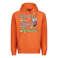 Carrot fueled by iced coffee and anxiety Premium Hoodie - MaliasSmallBusiness