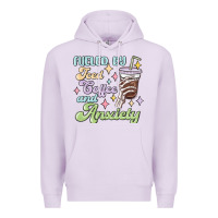 Lilac fueled by iced coffee and anxiety Premium Hoodie - MaliasSmallBusiness