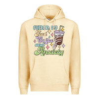 Pina Colada fueled by iced coffee and anxiety Premium Hoodie - MaliasSmallBusiness