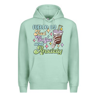 Seafoam fueled by iced coffee and anxiety Premium Hoodie - MaliasSmallBusiness