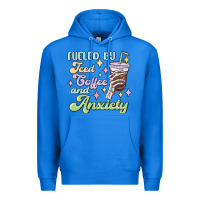 True Royal fueled by iced coffee and anxiety Premium Hoodie - MaliasSmallBusiness