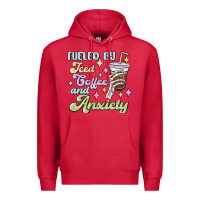 Cardinal fueled by iced coffee and anxiety Premium Hoodie - MaliasSmallBusiness
