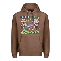 Chestnut fueled by iced coffee and anxiety Premium Hoodie - MaliasSmallBusiness