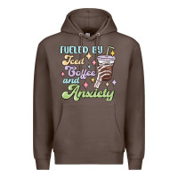 Coffee fueled by iced coffee and anxiety Premium Hoodie - MaliasSmallBusiness
