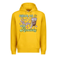 Lemon fueled by iced coffee and anxiety Premium Hoodie - MaliasSmallBusiness