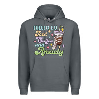Rock fueled by iced coffee and anxiety Premium Hoodie - MaliasSmallBusiness