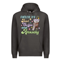 Smoke fueled by iced coffee and anxiety Premium Hoodie - MaliasSmallBusiness