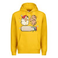 Lemon custom milk and cookies with santa Premium Hoodie - MaliasSmallBusiness