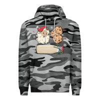 Slate Camo custom milk and cookies with santa Premium Hoodie - MaliasSmallBusiness