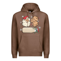 Chestnut custom milk and cookies with santa Premium Hoodie - MaliasSmallBusiness