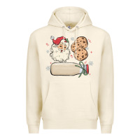 Tofu custom milk and cookies with santa Premium Hoodie - MaliasSmallBusiness