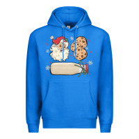 True Royal custom milk and cookies with santa Premium Hoodie - MaliasSmallBusiness