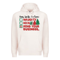 Pale Pink dear santa ive been Premium Hoodie - MaliasSmallBusiness