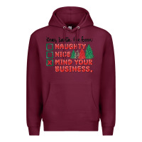 Burgundy dear santa ive been Premium Hoodie - MaliasSmallBusiness